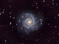 131227 M74 5x8LRGB  M74 in the constellation of Pisces is a wonderful face-on galaxy that can be seen in Winter in the northern hemisphere.  It is 32 million light-years away and it's low surface brightness makes it quite challenging to observe.  This image is from a short exposure of 40 minutes for each; Luminance, Red, Green and Blue.  Image Details: Date:12/27/13 Location: Hutville, OH Mount: Paramount ME Camera: Apogee U16M Optics: Planewave CDK-17 Exposure: Lum=8x300 secs, R=8x300 secs, G=8x300 secs, B=8x300 secs Processing: PixInsight